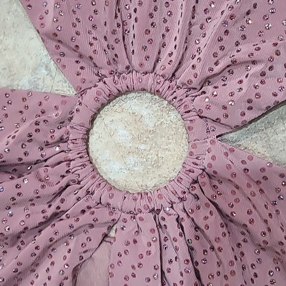 Womens small sparkly glitter speechless bodycon gown with high slit - Picture 7 of 12